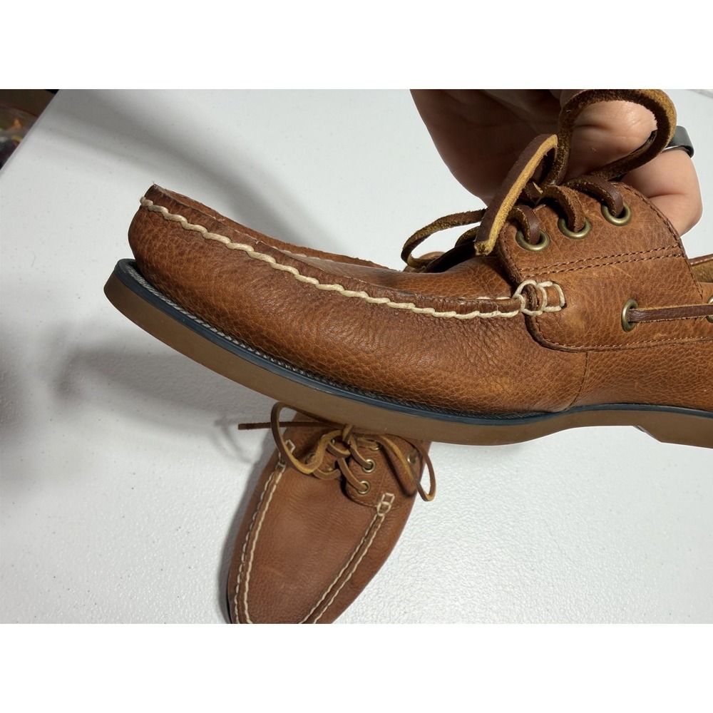 POLO RALPH LAUREN Men's Bienne Leather Boat Shoes Tan US 9 - Picture 9 of 13